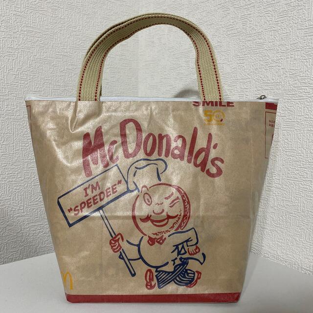 マクドナルド(マクドナルド)の【ハンドメイド】紙袋リメイク保冷バッグ【マック】 ハンドメイドのファッション小物(バッグ)の商品写真