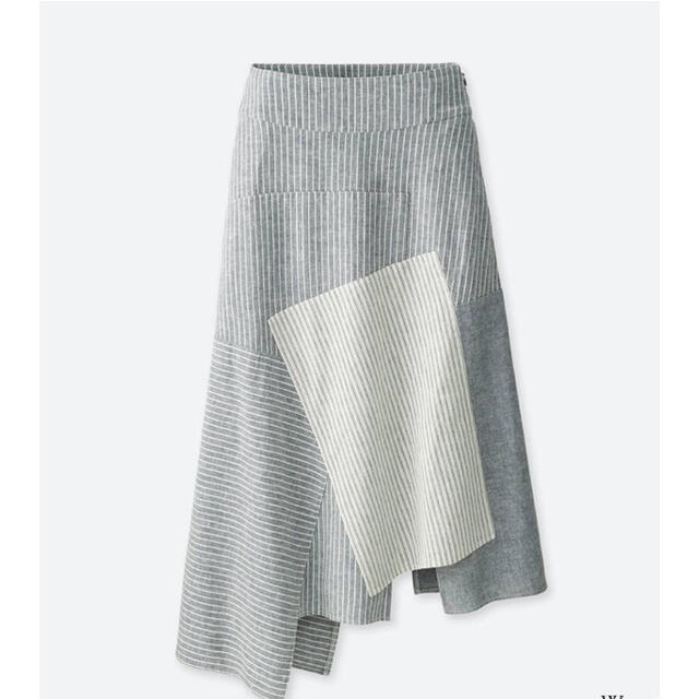 UNIQLO(ユニクロ)の‼️JWANDERSON リネンコットンロングフレアスカート グレーサイズ64 レディースのスカート(ロングスカート)の商品写真