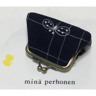 ミナペルホネン(mina perhonen)のチャーム様専用　チョウチョ＊ミナモ　ミナペルホネン　ハンドメイド　がま口(財布)