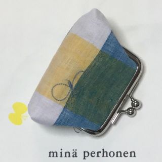 ミナペルホネン(mina perhonen)のチョウチョ＊ランランラン　ミナペルホネン　ハンドメイド　がま口(財布)