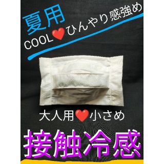 マスク(THE MASK)の🍎ー㉕夏用　接触冷感　COOLプリーツインナー　ひんやり感強め　　小さめ　白(その他)