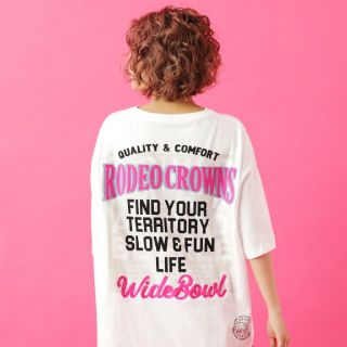 ロデオクラウンズワイドボウル(RODEO CROWNS WIDE BOWL)の新品0528記念ホワイト(Tシャツ(半袖/袖なし))