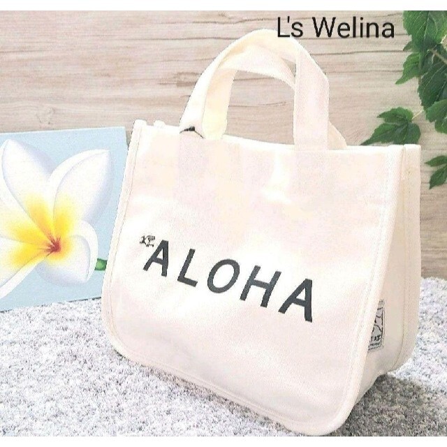 HALEIWA(ハレイワ)のホワイト　ハレイワ　アロハプリントミニトート　ハワイアン　ALOHA レディースのバッグ(トートバッグ)の商品写真