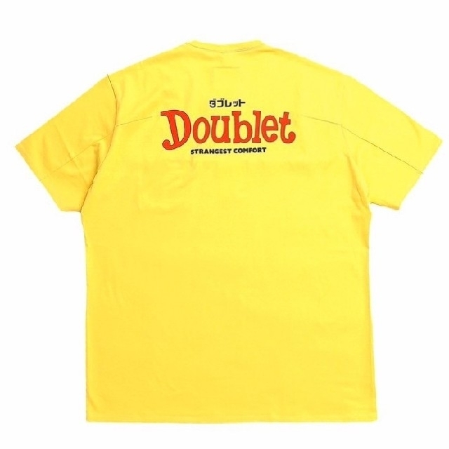 お得大特価 新品■doublet M 黄色 イエローの通販 by オコチャ｜ラクマ × WISM ファミレスTシャツ 新品NEW