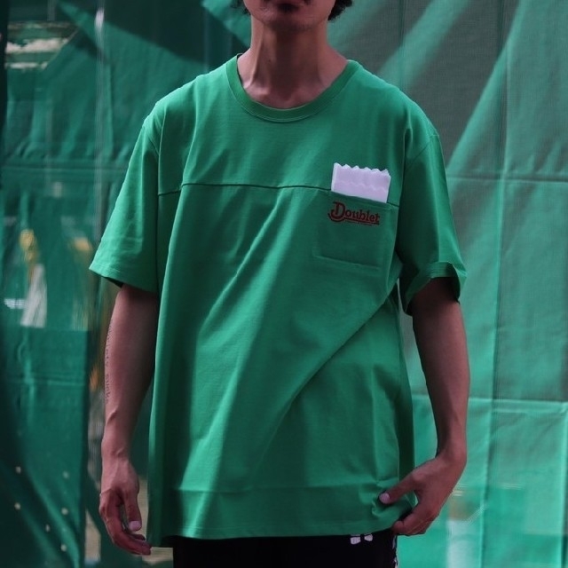 本物保証 新品■doublet × WISM ファミレスTシャツ M 緑 グリーンの通販 by オコチャ｜ラクマ NEW格安