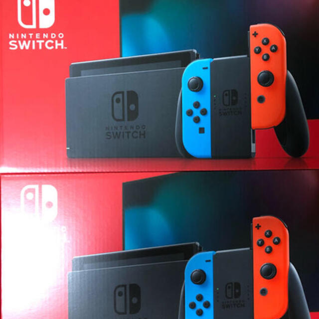 新品未開封 任天堂 ニンテンドースイッチ 本体 ネオンレッド　2台