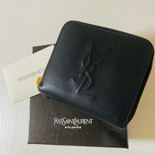超人気の saint Yves Laurent ブラック 財布 二つ折り ウォレット 財布