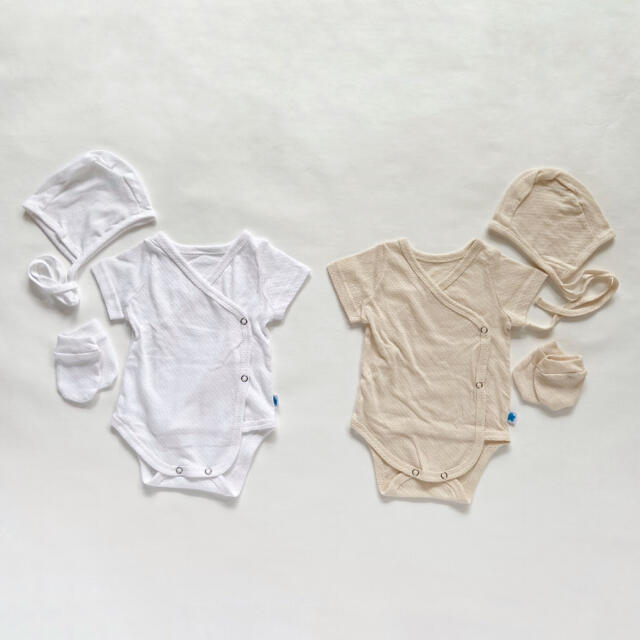 ♡そり♡様専用 new born mesh set beige キッズ/ベビー/マタニティのベビー服(~85cm)(ロンパース)の商品写真