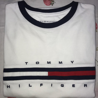 トミーヒルフィガー(TOMMY HILFIGER)の紙袋付き！♡トミーヒルフィガー ロゴ Tシャツ / TINO TEE Sサイズ(Tシャツ(半袖/袖なし))