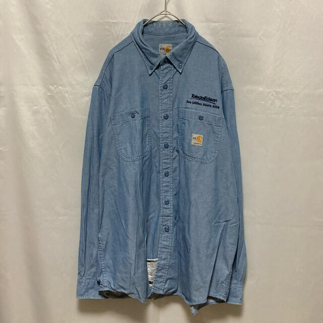 carhartt(カーハート)のCarhartt カーハート 胸ポケット 長袖ワークシャツ ワンポイントロゴ L メンズのトップス(シャツ)の商品写真