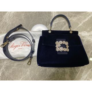 ロジェヴィヴィエ(ROGER VIVIER)の入手困難　ロジェヴィヴィエビジュー装飾付き 2way  ベロア×エナメル(ショルダーバッグ)