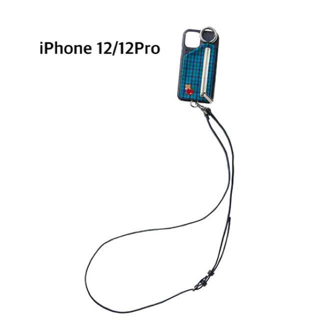 新品　ajew×ファミリア　iPhoneケース　12.12Pro ネイビー