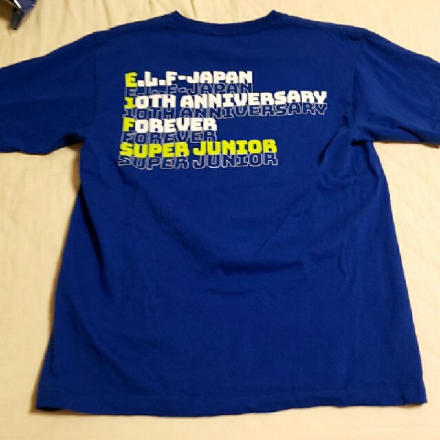 SUPER JUNIOR(スーパージュニア)のSUPER JUNIOR　10周年Tシャツ　ELF-JAPAN Mサイズ エンタメ/ホビーのタレントグッズ(アイドルグッズ)の商品写真