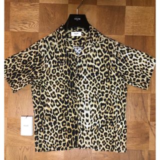 CELINE セリーヌ 22AW Leopard Bowling Shirts レオパードボーリング 半袖シャツ ブラック 2C831171S