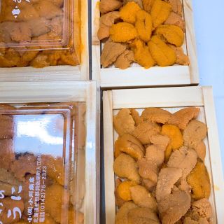 生ウニ(北海道産)蝦夷馬糞ウニ！甘味あって美味しいです♪2枚セット4400円