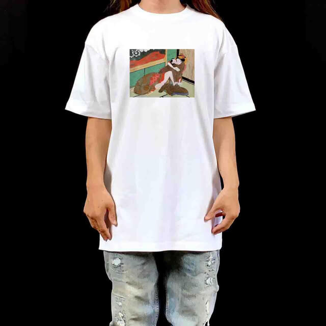 新品 春画 浮世絵 日本画 江戸 エロ絵画 ポップアート ビッグTシャツ ロンT | フリマアプリ ラクマ