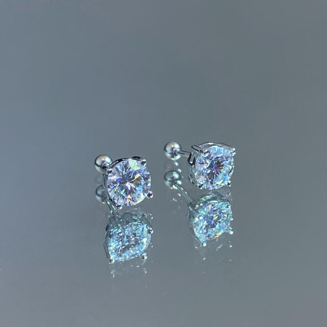 2.0ct 鑑定済み 最高級グレードモアサナイト プラチナ加工