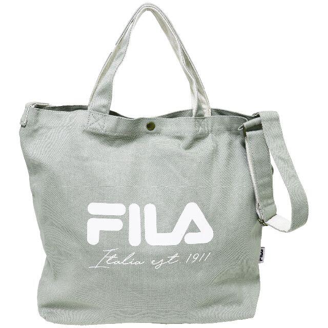 FILA(フィラ)のFILA フィラ トートバッグ ショルダーバッグ 2WAY帆布ロゴ ミント新品 レディースのバッグ(ショルダーバッグ)の商品写真