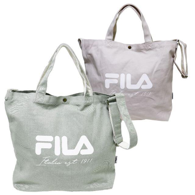 FILA(フィラ)のFILA フィラ トートバッグ ショルダーバッグ 2WAY帆布ロゴ ミント新品 レディースのバッグ(ショルダーバッグ)の商品写真