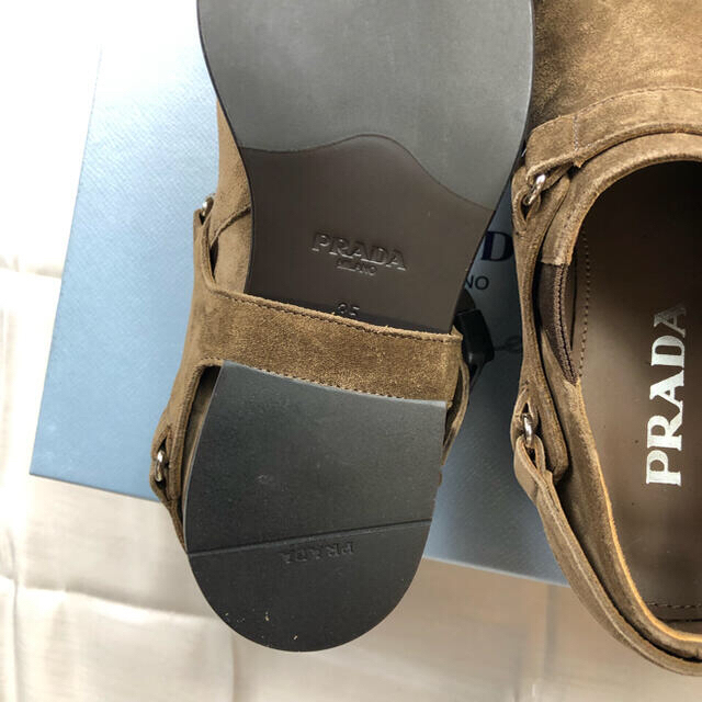 色気と男気！プラダ|PRADA|UK9.5|サイドゴア|28㎝|濃茶|i 格安中古