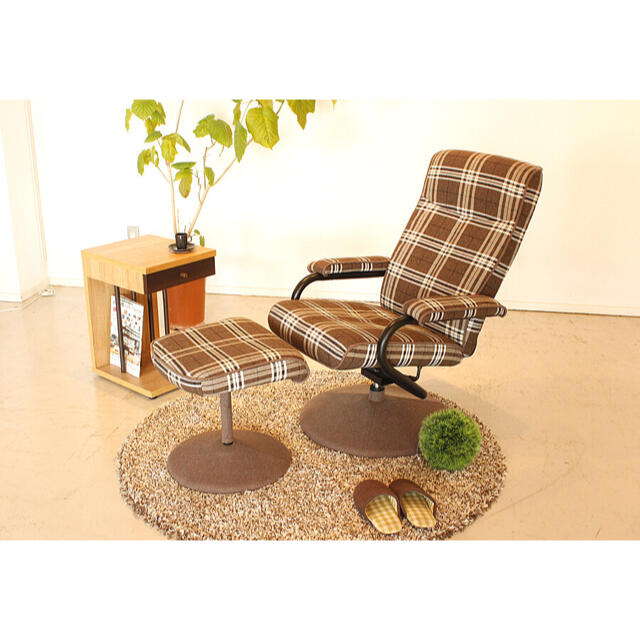 新品 リクライニング チェア チェアー オットマン付き 5