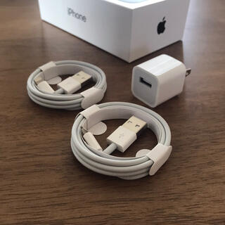 アイフォーン(iPhone)のiPhone 3点充電器 充電ケーブル コード lightning cable(バッテリー/充電器)
