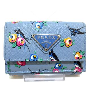 プラダ(PRADA)のプラダ 3つ折り財布 - 1MH021 鳥/花柄(財布)