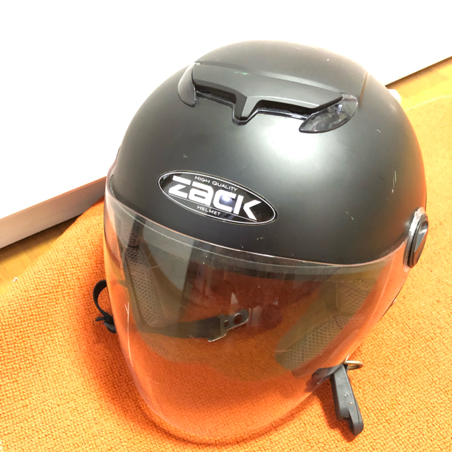 ZACK ヘルメット ダブルシールド機能付き　黒／茶