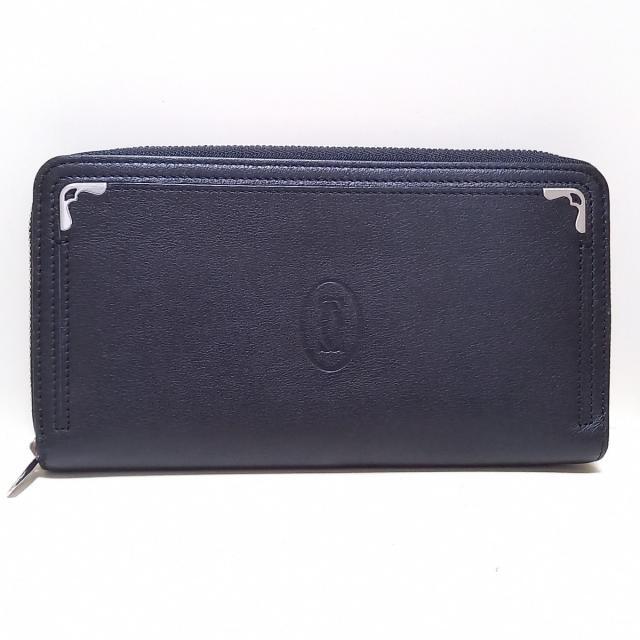 カルティエ 長財布 カボション 黒 レザー カルティエ 長財布 カボション 黒 レザー