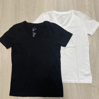 ムジルシリョウヒン(MUJI (無印良品))の新品も2枚セットMUJI無印良品Tシャツ白黒(Tシャツ(半袖/袖なし))