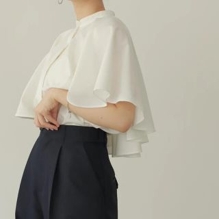 louren drape cape blouse (シャツ/ブラウス(半袖/袖なし))