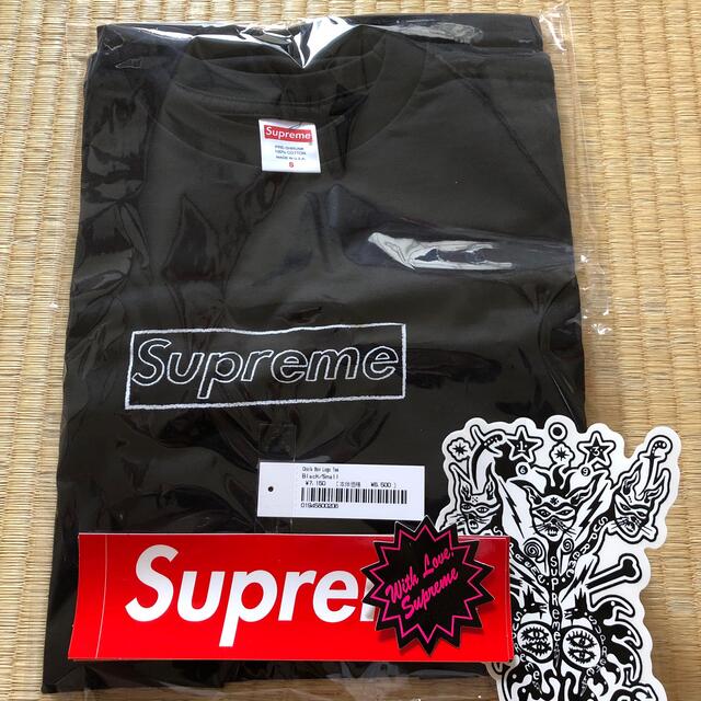 supreme KAWS Chalk Logo Tee 黒 S