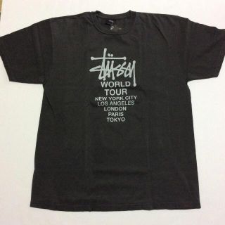 ステューシー(STUSSY)のstussy Tシャツ Mサイズ ステューシー ワールドツアー スケボー(Tシャツ/カットソー(半袖/袖なし))