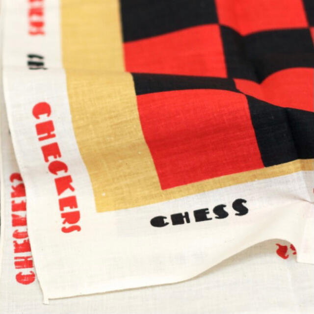 60-70's Deadstock"Chess Checkers"Bandana