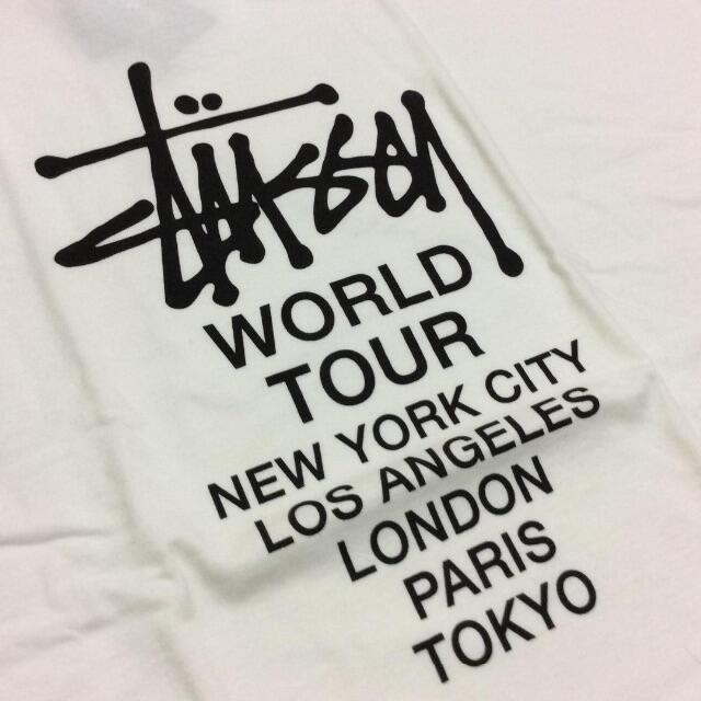 STUSSY(ステューシー)のstussy Tシャツ Mサイズ ステューシー ワールドツアー スケボー メンズのトップス(Tシャツ/カットソー(半袖/袖なし))の商品写真