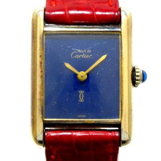 カルティエ(Cartier)のカルティエ 腕時計 マストタンク ブルー(腕時計)