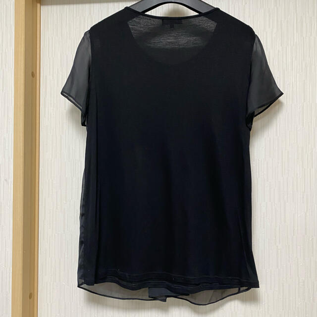 BOSCH(ボッシュ)のBOSCH  シフォンブラウス　黒　日本製 レディースのトップス(シャツ/ブラウス(半袖/袖なし))の商品写真