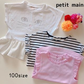 プティマイン(petit main)の⭐️SALE⭐️プティマイン 3点セット まとめ売り 100サイズ(Tシャツ/カットソー)