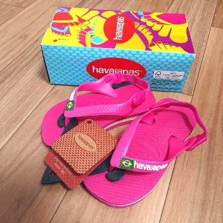 ハワイアナス(havaianas)のハワイアナス ベビーキッズサンダル ２１(13.5cm) ピンク(サンダル)