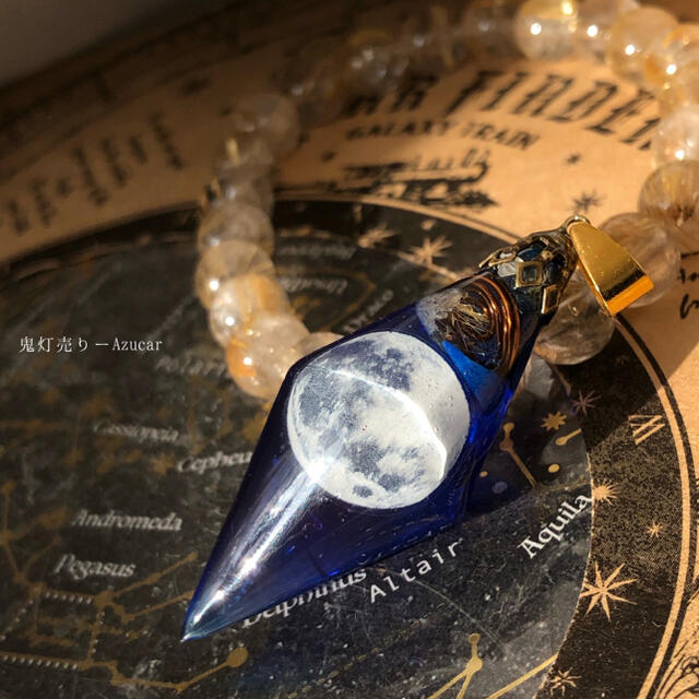 千年に一回の満月を。　オルゴナイト　蓄光ペンデュラム　ネックレス 2