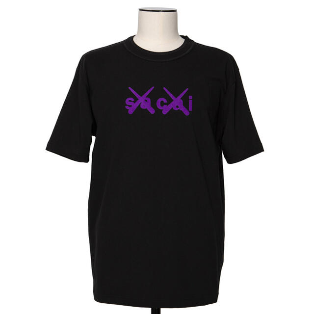 【 Black 5 】sacai KAWS FlockPrint T-Shirt