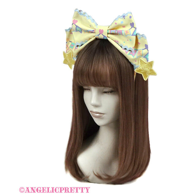 Angelic Pretty(アンジェリックプリティー)のAngelic Pretty Happy Garlandカチューシャ(イエロー) レディースのヘアアクセサリー(カチューシャ)の商品写真