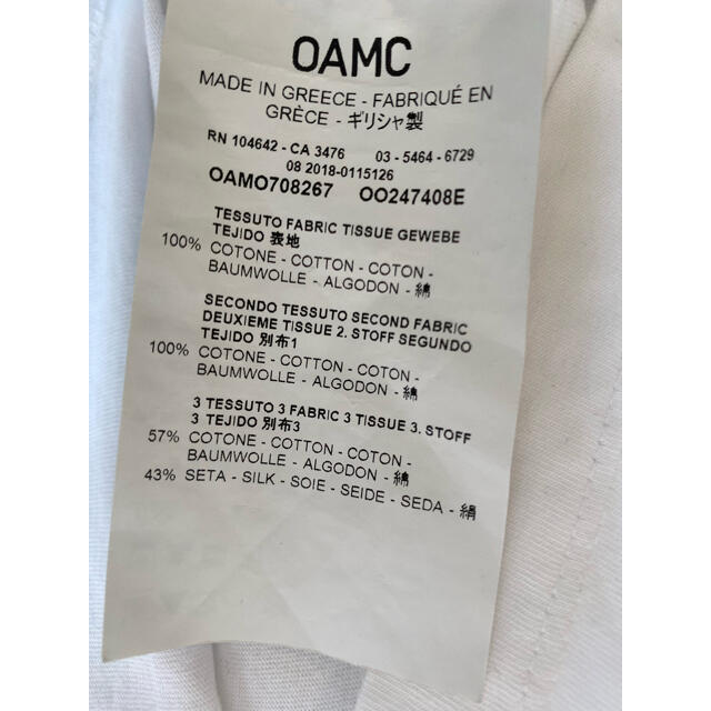 Jil Sander(ジルサンダー)のoamc tシャツ メンズのトップス(Tシャツ/カットソー(半袖/袖なし))の商品写真