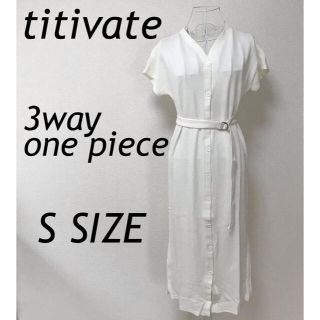 ティティベイト(titivate)のtitivate ティティベイト レディース 3way 半袖ワンピース 新品美品(ロングワンピース/マキシワンピース)