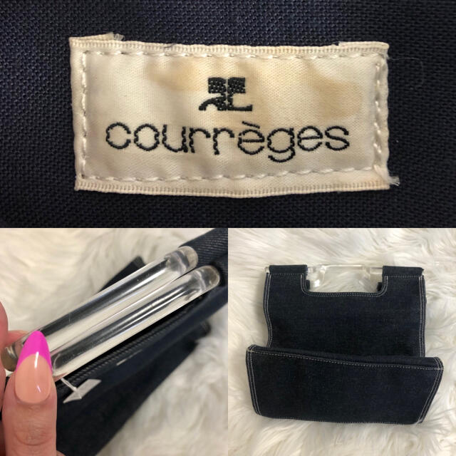 Courreges(クレージュ)のタグ付き‼️クレージュ ❤︎ ヴィンテージ デニム ミニ ハンドバッグ レディースのバッグ(ハンドバッグ)の商品写真