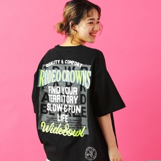 ロデオクラウンズワイドボウル(RODEO CROWNS WIDE BOWL)の新品0528記念ブラック(Tシャツ(半袖/袖なし))