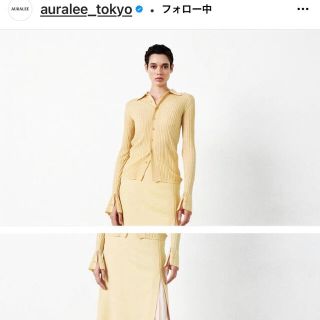 コモリ(COMOLI)の超美品★ AURALEE（オーラリー）ハイゲージリブニットシャツ(シャツ/ブラウス(長袖/七分))