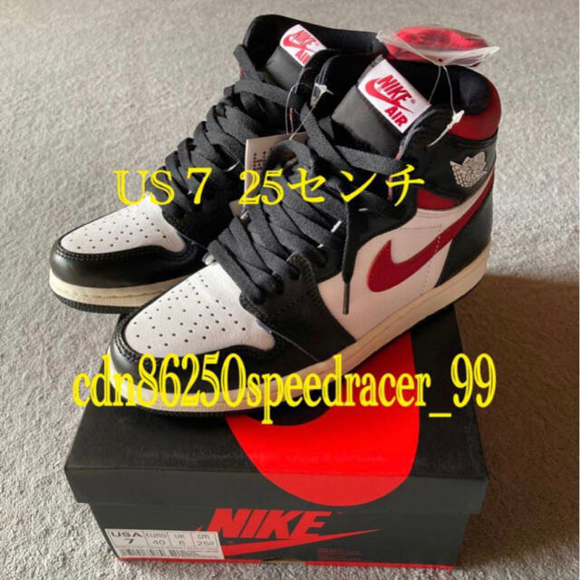 US7 25センチ AIR JORDAN1 RETRO HIGH OGジムレッド