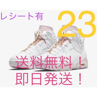 ナイキ(NIKE)の【新品】nike wmns air jordan 6 "gold hoops"(スニーカー)