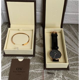 ダニエルウェリントン(Daniel Wellington)の美品✨ダニエルウェリントン✨レディース腕時計バングルセット (腕時計)